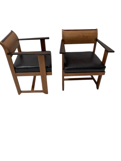 Two Art Deco Modernist Armchairs by Anton Lucas for N.V. Meubelkunst, 1920s